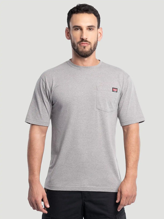 Men's Workwear Heather Pocket T-Shirt in Overcast Grey