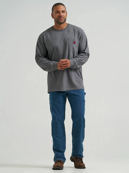 Wrangler RIGGS Workwear® Relaxed Crew T-Shirt in Charcoal Heather