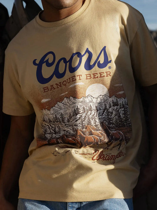 Wrangler x Coors Wild Horses T-Shirt in Moonstone
