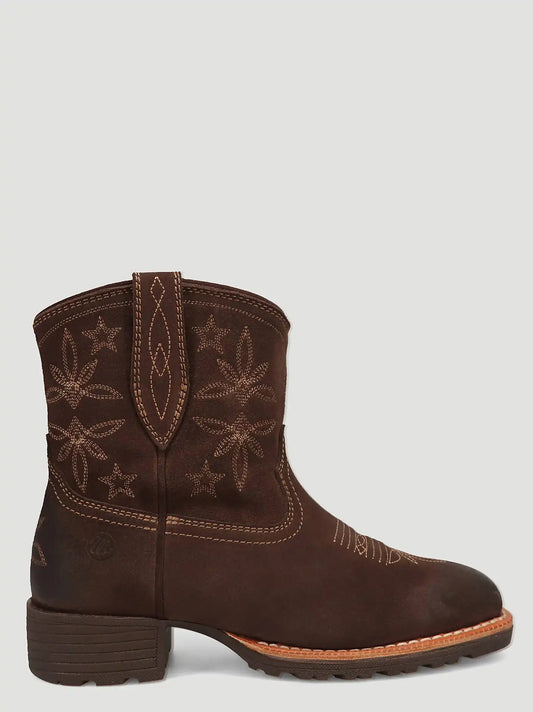 Women's Sallie Square-Toe Western Boot in Chestnut