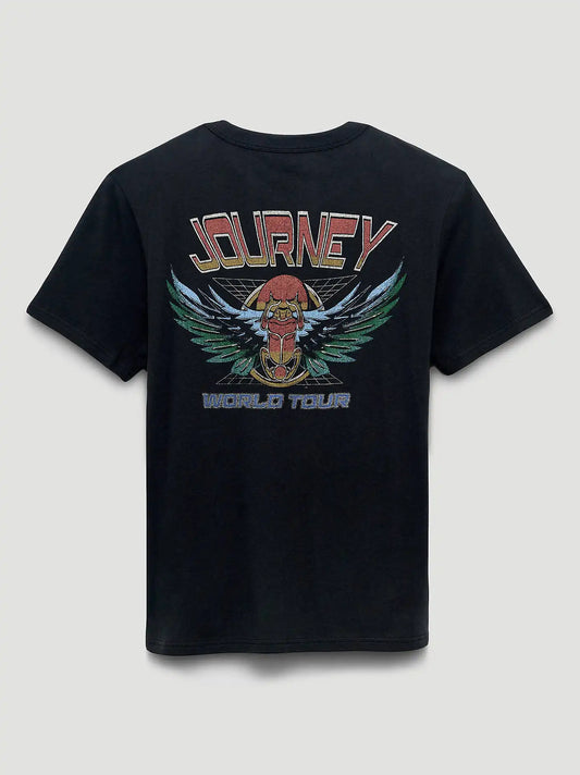 Journey World Tour Back Graphic T-Shirt in Washed Black