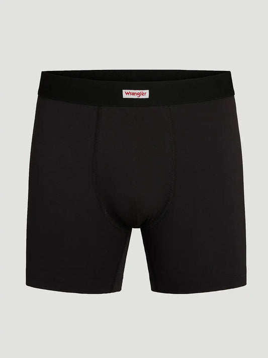 Men's Cotton Stretch Boxer Brief (3-Pack) in Black