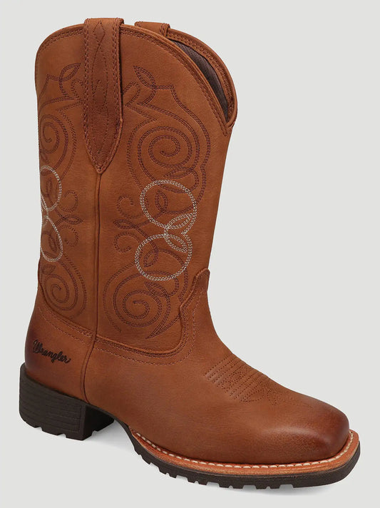 Women's Sutton Square-Toe Western Boot in Saddle Tan