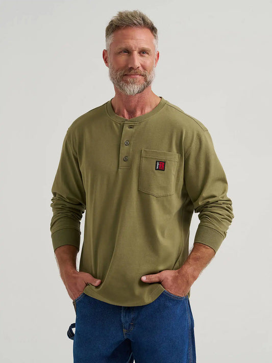 Wrangler RIGGS Workwear® Relaxed Henley in Green