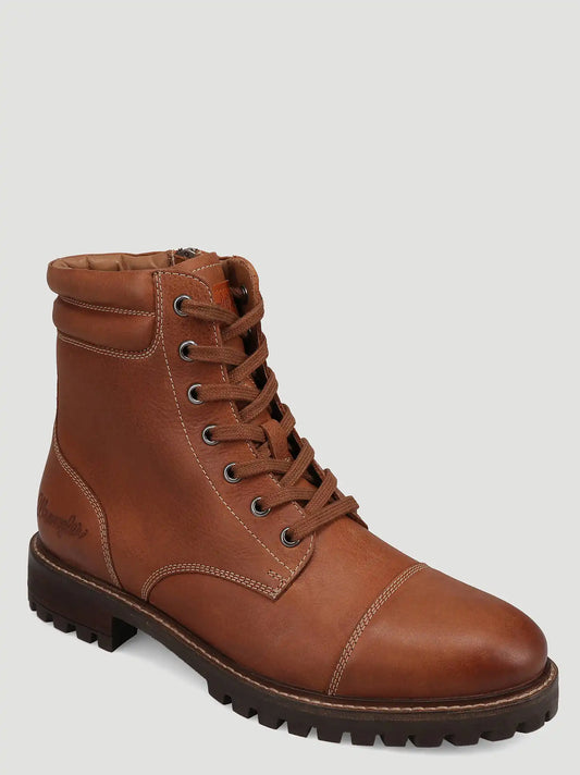 Men's Jace Cap-Toe Lace-Up Boot in Brown