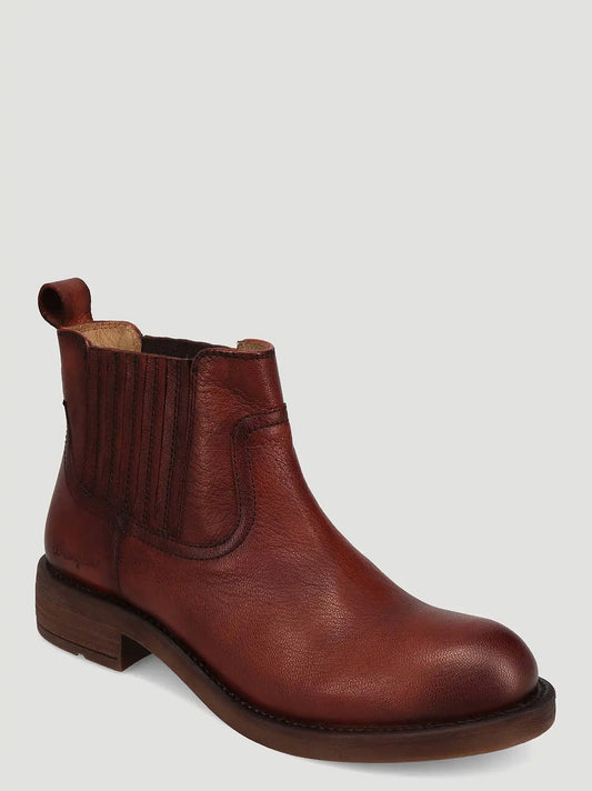 Women's Desiree Round-Toe Chelsea Bootie in Burnished Saddle