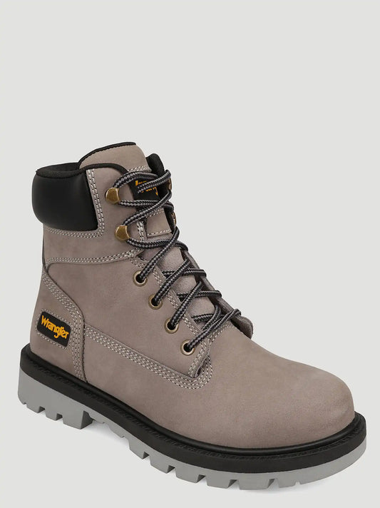 Women's Aubrey Steel-Toe Lace-Up Work Boot in Grey