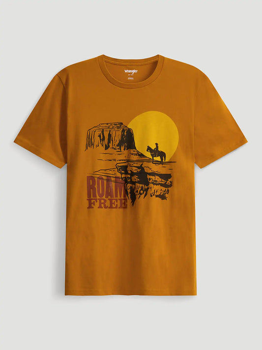 Roam Free Back Graphic T-Shirt in Desert Brown