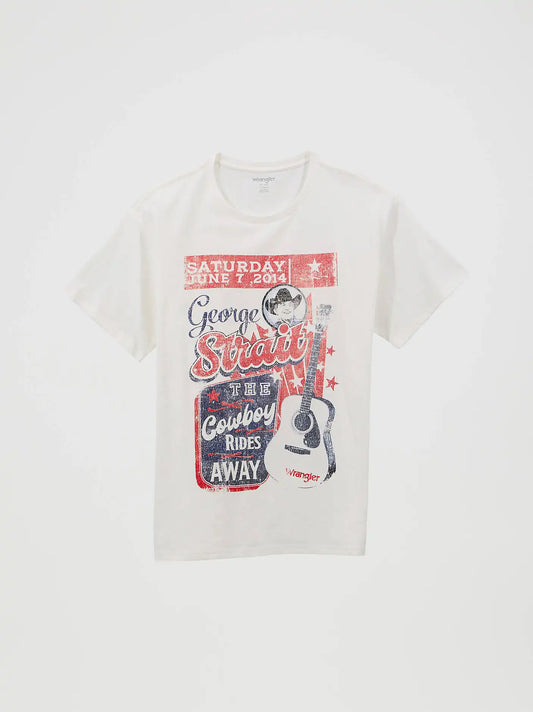 Women's Wrangler Retro® George Strait Oversized Band Tee in Bright White