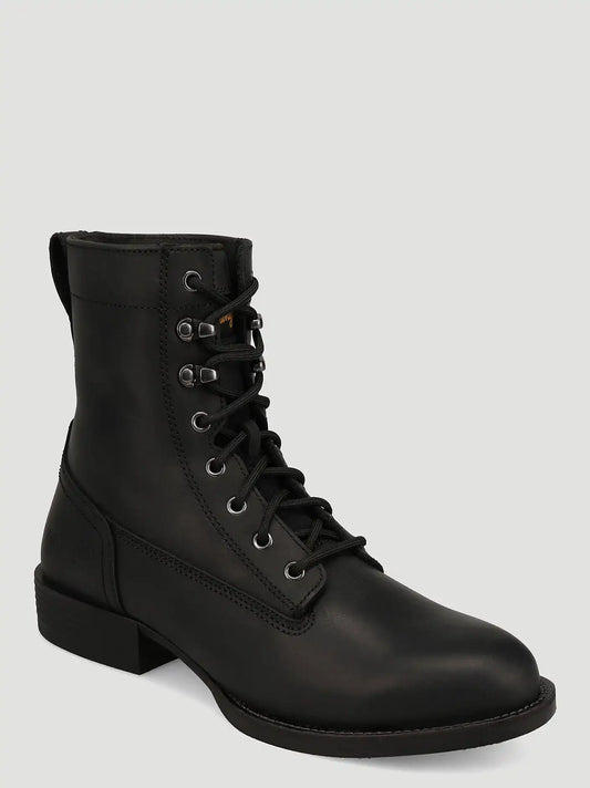 Men's Fargo Lace-Up Roper Western Boot in Black