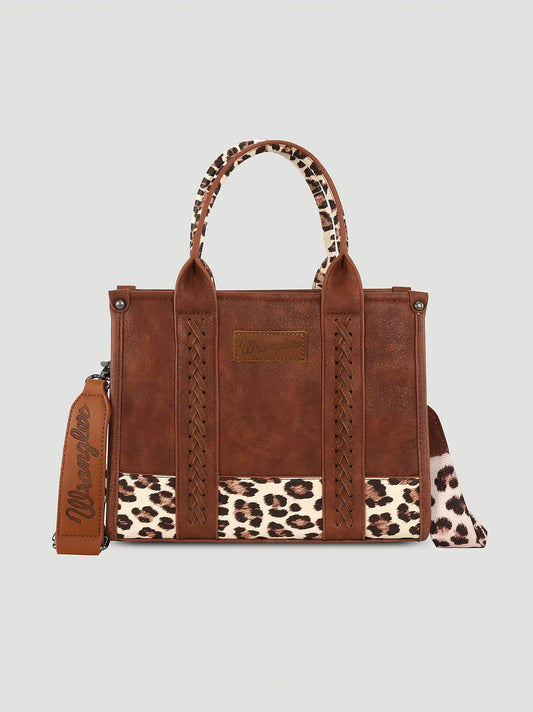 Leopard Print Small Tote:Leopard Brown:One Size: