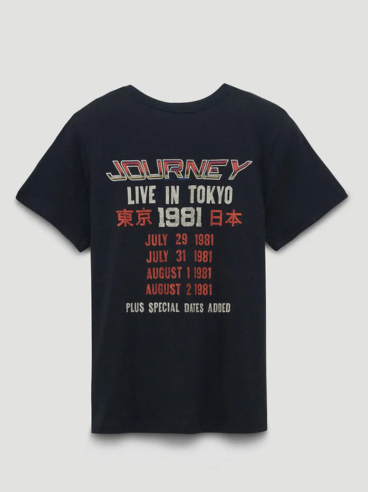 Journey in Tokyo Reg Fit Graphic Tee in Jet Black