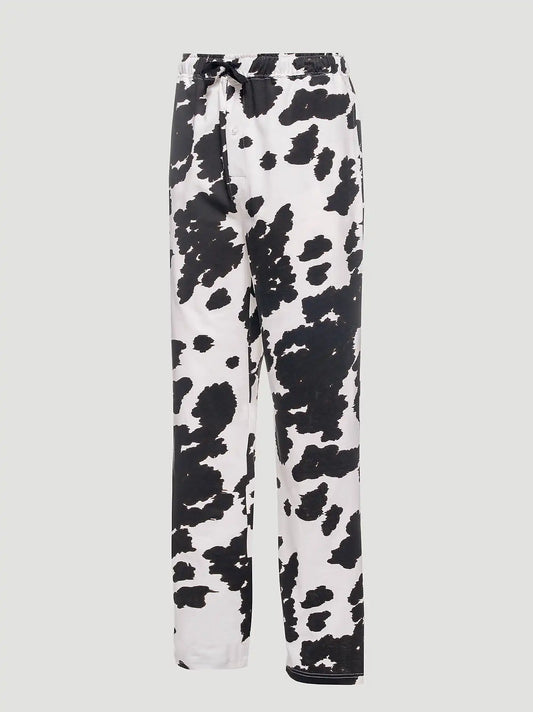 Men's Printed Pajama Pants in Black/White