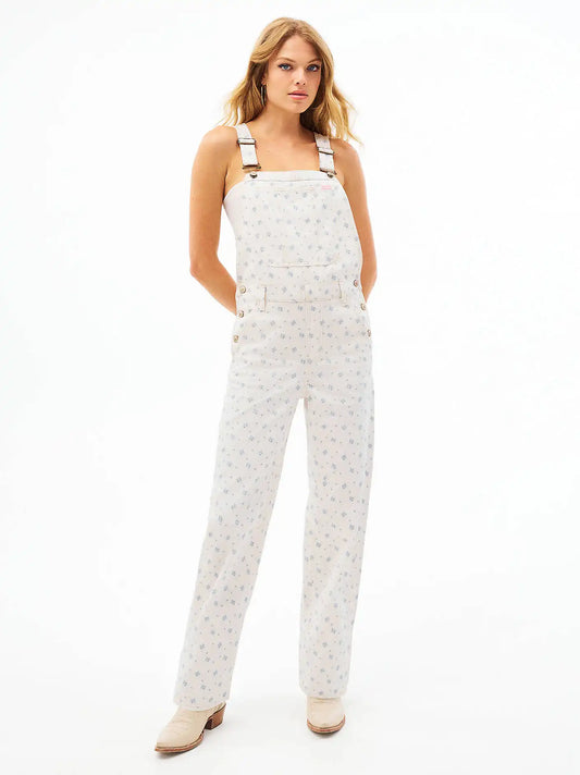 Wrangler x LoveShackFancy Overall in Homesteads Blue Print