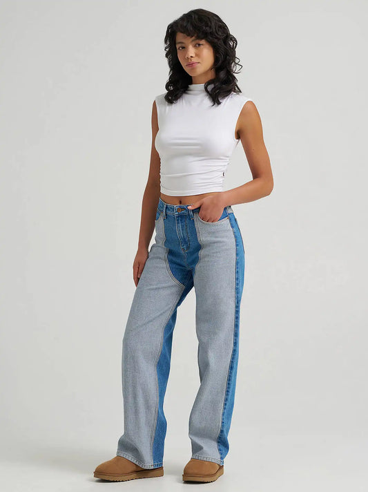 Women's Two-Toned Chaps Jean in Topaz