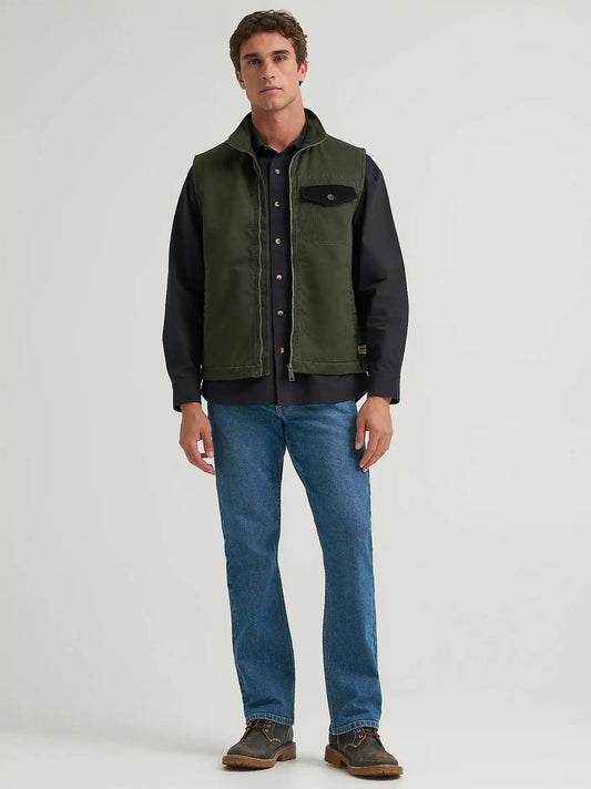 Men's Sherpa Lined Vest in Rosin