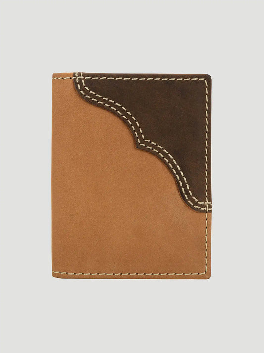 Mens Contrast RFID Front Pocket Wallet:Cognac:One Size