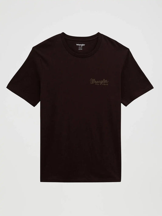 Rodeo Wrestling Team Graphic T-Shirt in Black Coffee