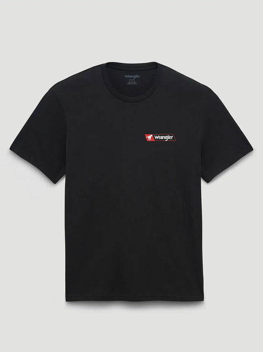 Galloping Pocket Logo Graphic T-Shirt in Jet Black