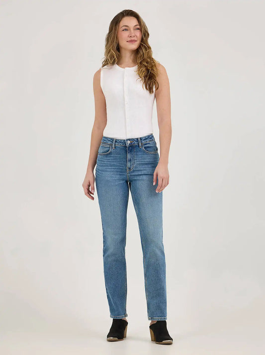 Women's Wrangler® High Rise True Straight Leg Jean in Ivy