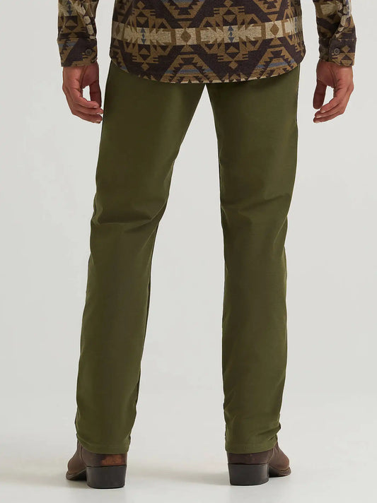Wrangler All Terrain Gear Men's Techno Knit 5 Pocket Pant in Olive Night