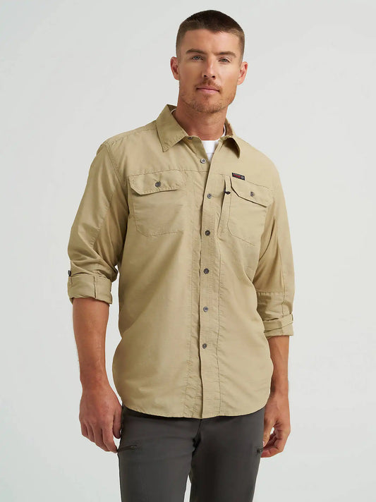 Wrangler ATG™ Men's Mixed Material Shirt in Twill