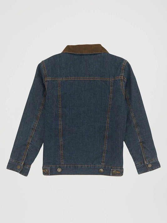 Boy’s Wrangler® Blanket Lined Denim Jacket in Rustic Blue