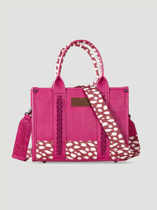 Fawn Print Trim Tote Bag:Pink:One Size