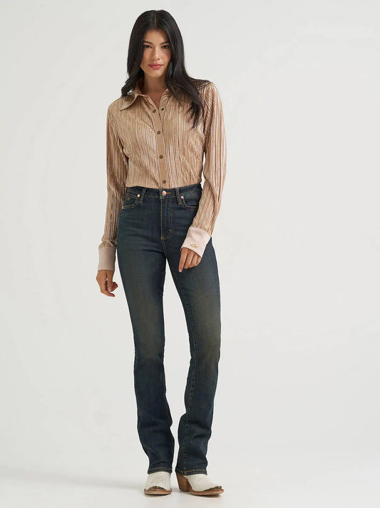 Lainey Wilson x Wrangler Studded Boot Huggers in Dark Denim