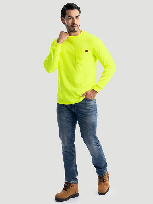 Men's Heavyweight Workwear T-Shirt in Yellow