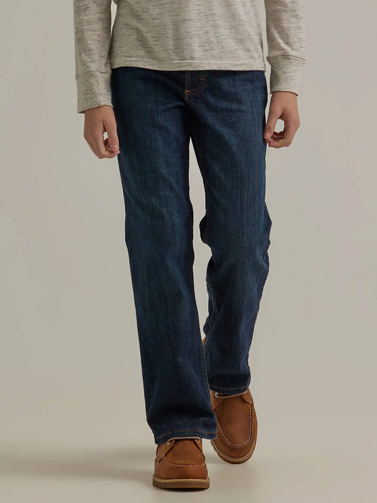 Boy's Wrangler® Five Star Classic Stretch Bootcut Jean (Husky) in Fresh Indigo