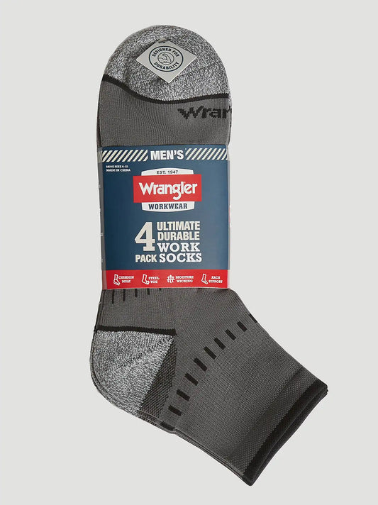 Mens Low Cut Sock 4-Pack:Grey:One Size