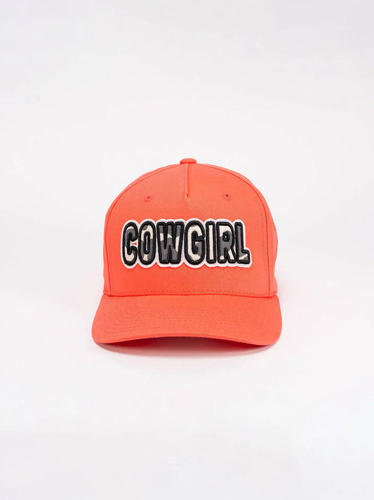 Womens Cowgirl Applique Baseball Cap:Washed Red:One Size