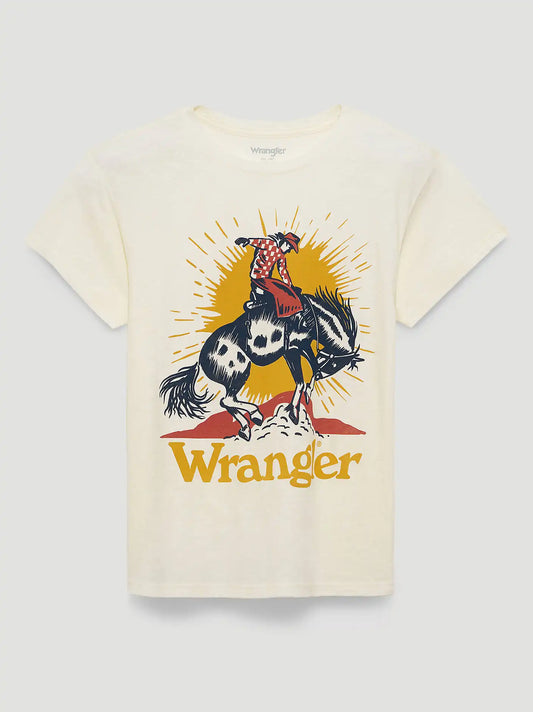 Roan Rider Retro Reg Graphic Tee in Marshmallow