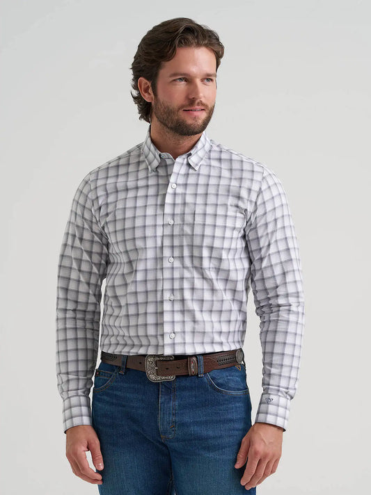 Men's Cody Johnson One Pocket Button Down Shirt in Heritage Grey