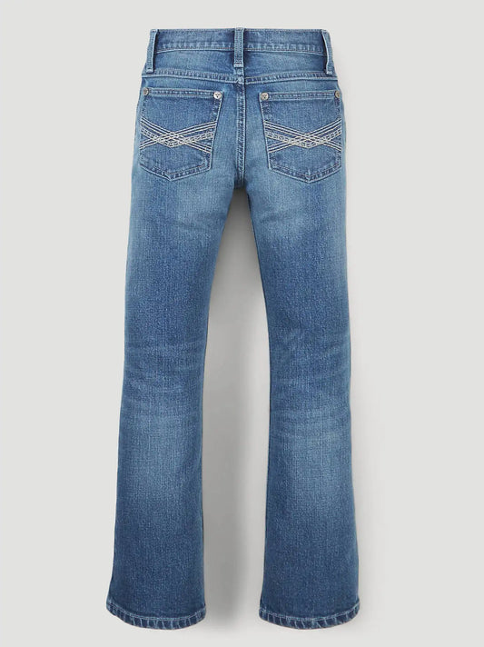 Boy's Wrangler® 20X® Vintage Bootcut Slim Fit Jean (4-7) in Caprock Canyon
