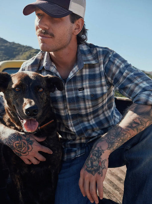 Men's Flannel Plaid Shirt in Blue Teal
