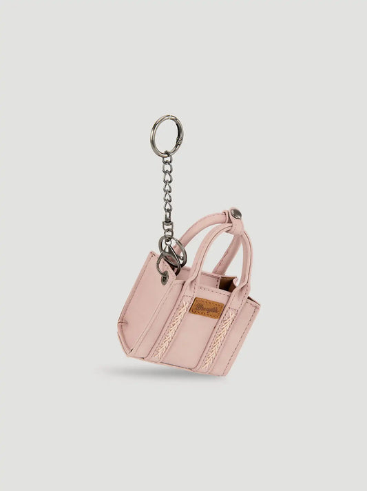 Mini Tote Key Chain:Dark Pink:One Size
