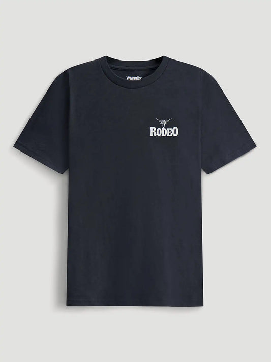 Rodeo Hit Reg Fit Graphic Tee in Washed Black