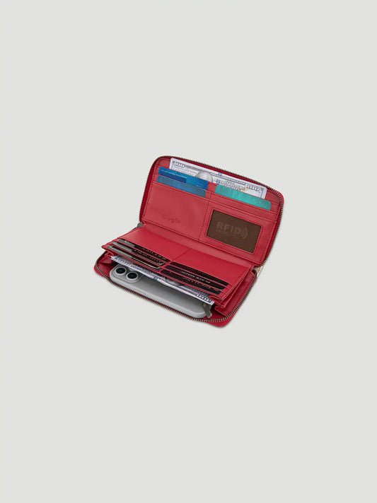 Southwest Stripe Wristlet:Burgundy:One Size