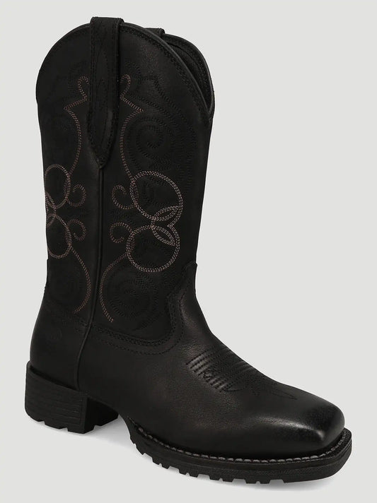 Women's Sutton Square-Toe Western Boot in Black
