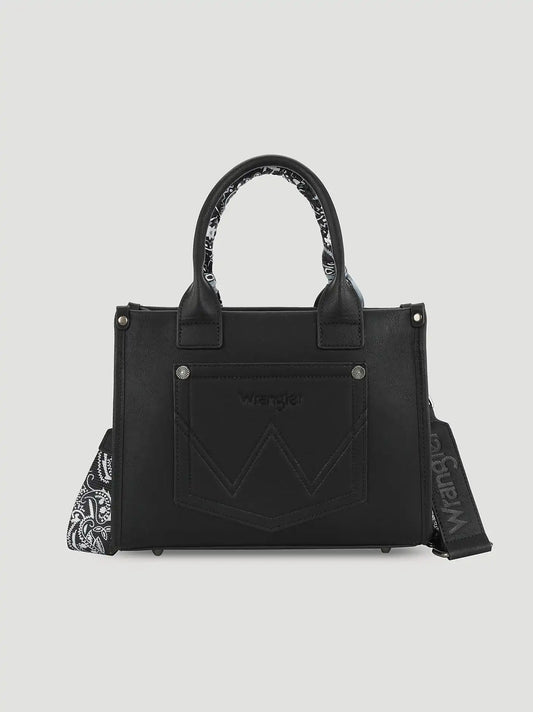 Bandana Print Mini Tote:Black:One Size