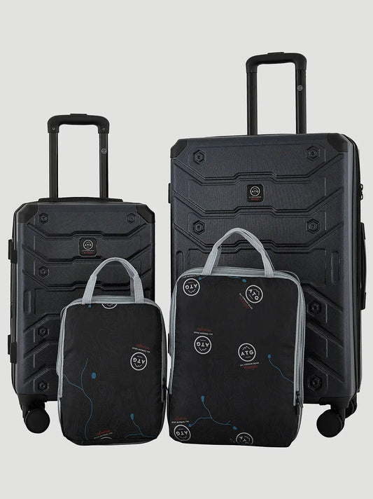 ATG Hardside Set with Packing Cubes:Black:One Size: