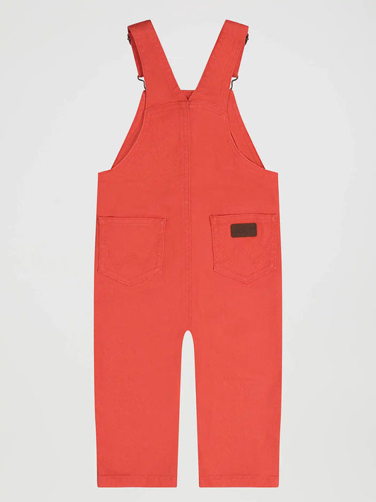 Little Girl's Colorwash Denim Overalls in Pink