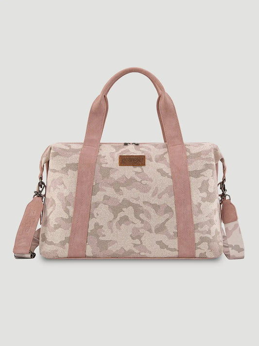 Camo Print Satchel:Pink:One Size