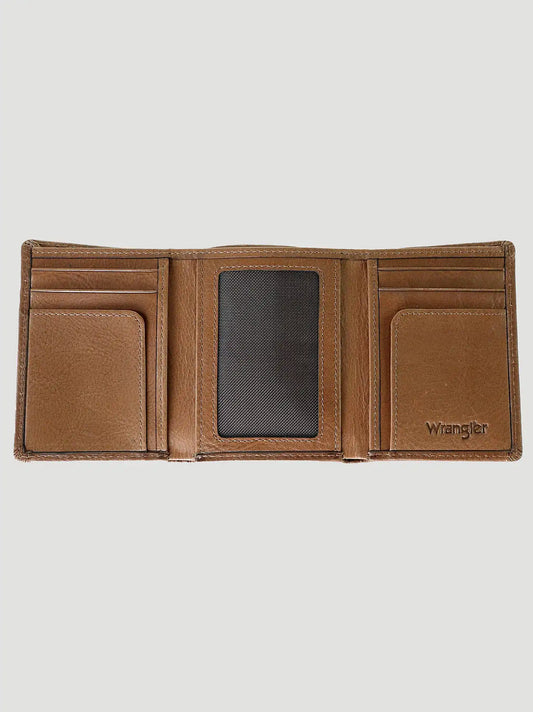 Mens Pebble Leather Wallet:Brown:One Size