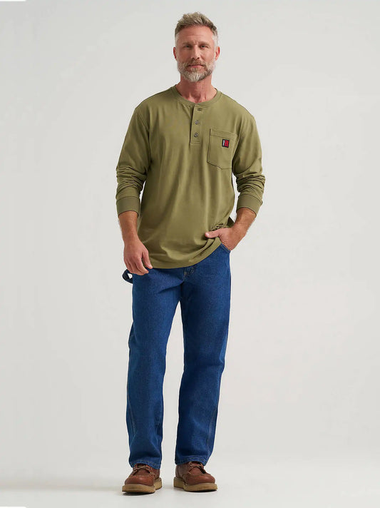 Wrangler RIGGS Workwear® Relaxed Henley in Green