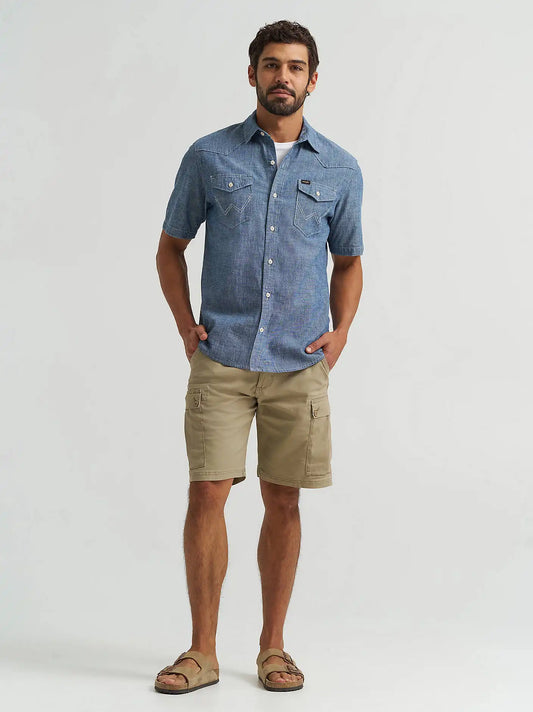 Men's Stretch Ripstop Cargo Short in Elmwood