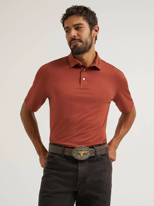 Wrangler All Terrain Gear Men's Performance Polo Shirt in Sequoia