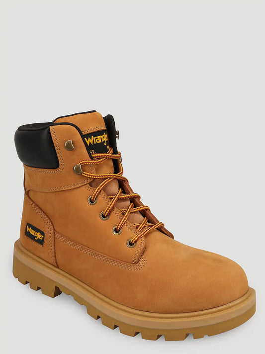 Men's Angus Steel-Toe Lace-Up Work Boot in Tan
